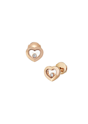 Chopard HAPPY DIAMONDS ICONS EAR PINS 18-CARAT ROSE GOLD AND DIAMONDS