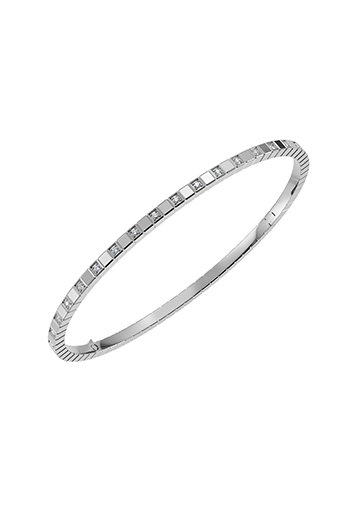 Chopard Ice Cube Bangle ethical white gold half-set diamonds 857702-1010
