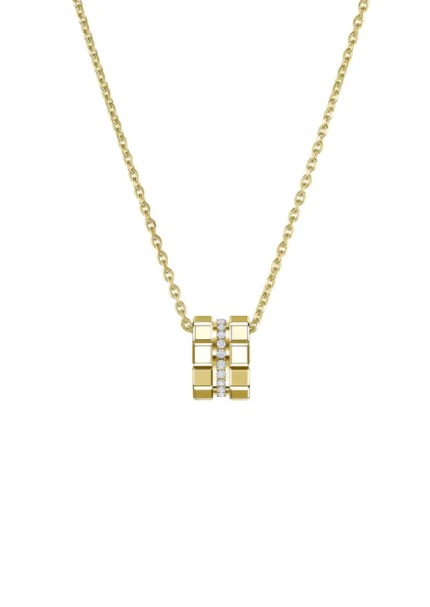 Chopard OGRLICA Ice Cube 18ct Yellow Gold & Diamond Pendant 797005-0003