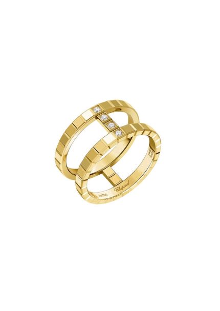 CHOPARD Prsten ICE CUBE ethical yellow gold diamonds 827006-0011