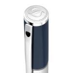 S.T. Dupont D-Initial Rollerball Pen Blue & Chrome 262205