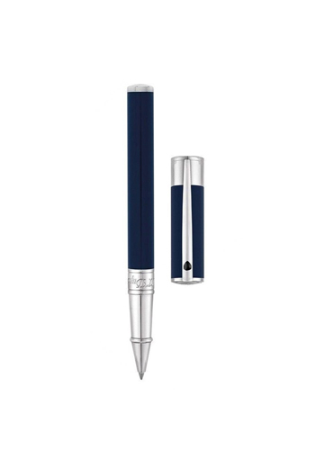 S.T. Dupont D-Initial Rollerball Pen Blue & Chrome 262205