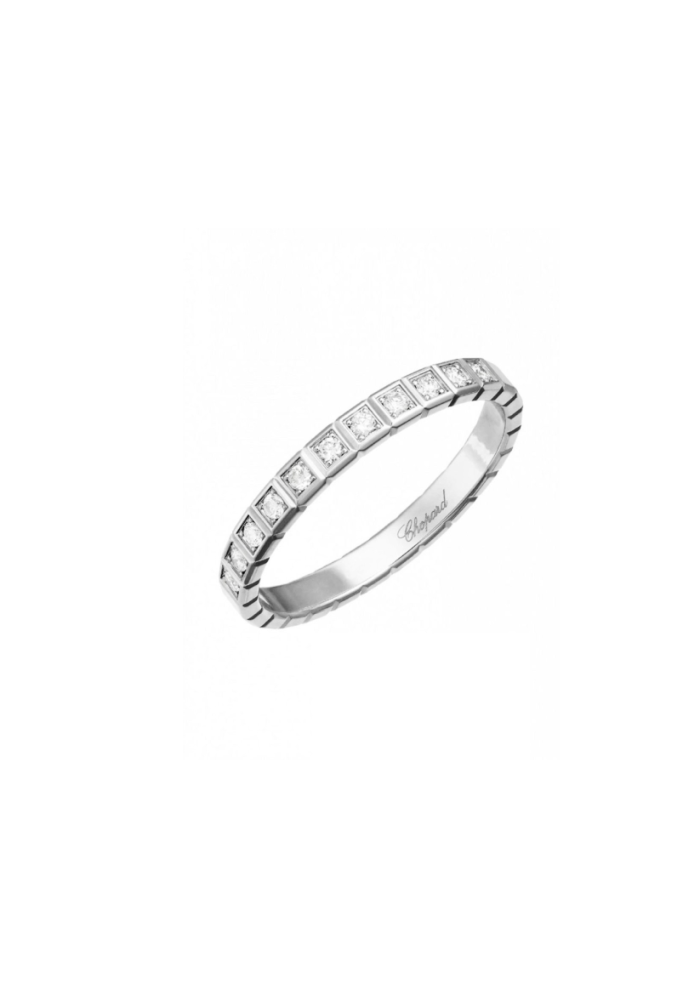Chopard Ice Cube Mini White Gold Half-Set Diamond Ring 827702-1260