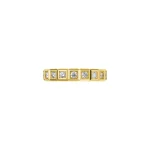 Chopard prsten Ice Cube ethical yellow gold half-set diamonds 829834-0040