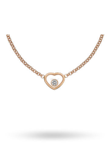 CHOPARD OGRLICA My Happy Hearts Pendant, ethical rose gold, diamond, mother-of-pearl 81A086-5001